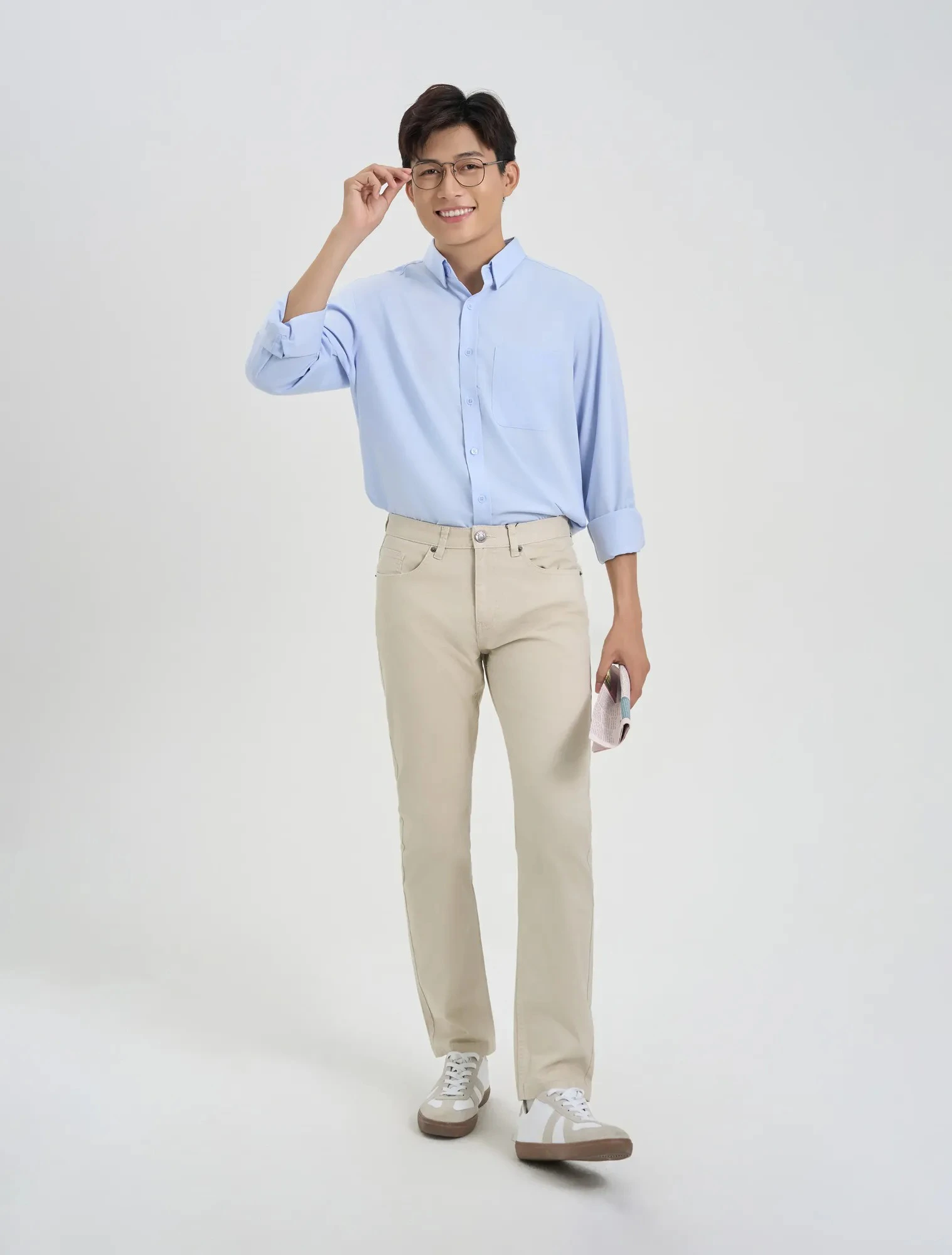 Áo sơ mi nam dài tay dáng suông - Ảnh 3