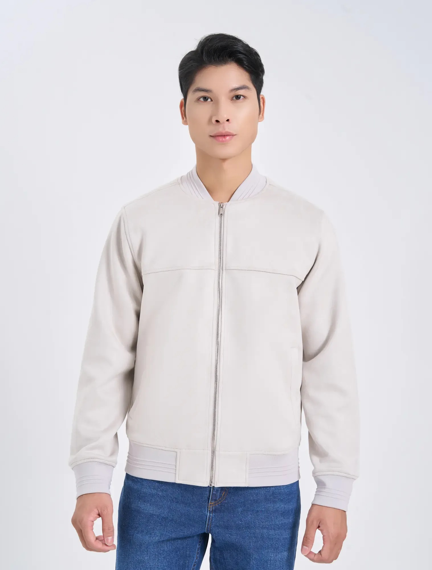 Áo Khoác Bomber Nam Da Lộn - Ảnh 5