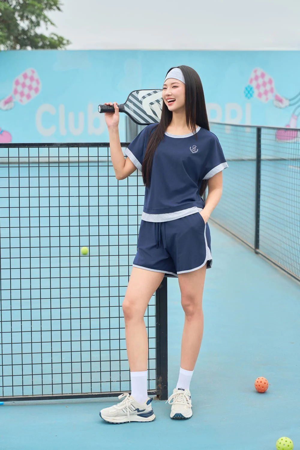 Bộ cotton nữ Cardina tay liền quần sóc gấu phối màu trẻ trung